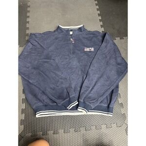 Carnival Cruise Line Quarter Zip Pullover Sweatshirt S/M Navy Blue Uniform Top